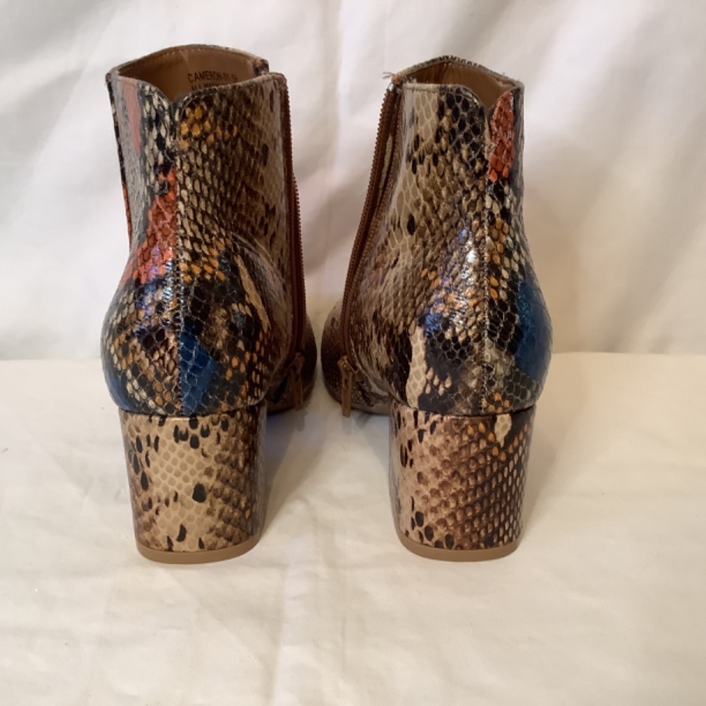 NWT Bamboo animal print ankle boots snake print size 5.5‎ - Picture 9 of 11